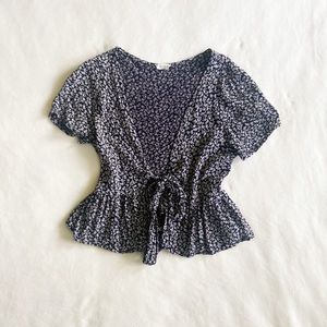 Brandy Melville Floral Tie Top